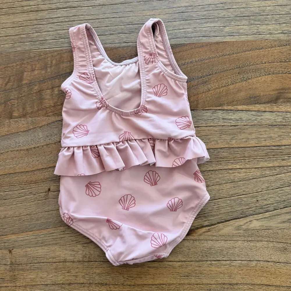 Rylee + Cru Seashell Skirted Swim One-Piece - Size 12-18m